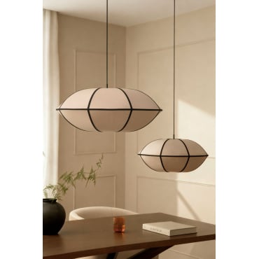 Lot de 2 plafonniers en lin Patraix