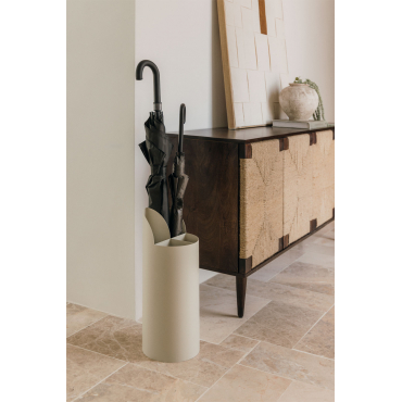 Cyiecw Porte-Parapluie 2 Emplacements PVC Blanc - 20,2x20,2x53 Cm