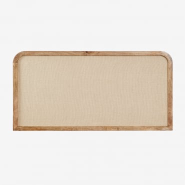 Tête De Lit En Bois De Manguier, Mdf Et Jute Abrams Bois De Mangue & 135 Cm - Sklum