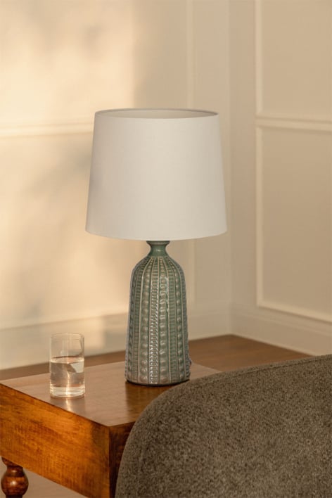 Lampe de table en céramique Leinac