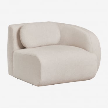 Module D'angle Droit Pour Canapé Modulaire En Chenille Marrakech Chenille Beige Crème - Sklum