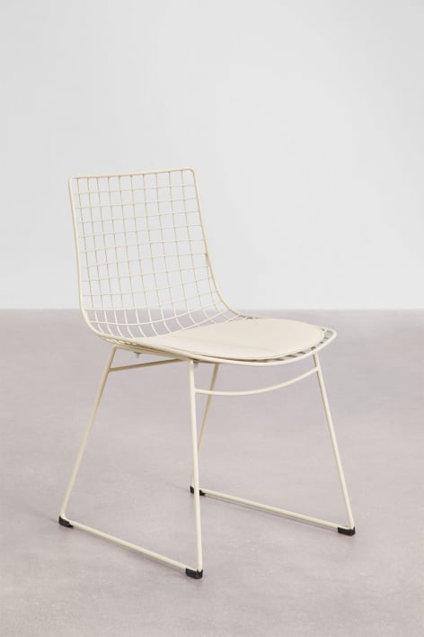 Pack de 2 chaises de salle à manger en acier Renee - Tapioca Beige