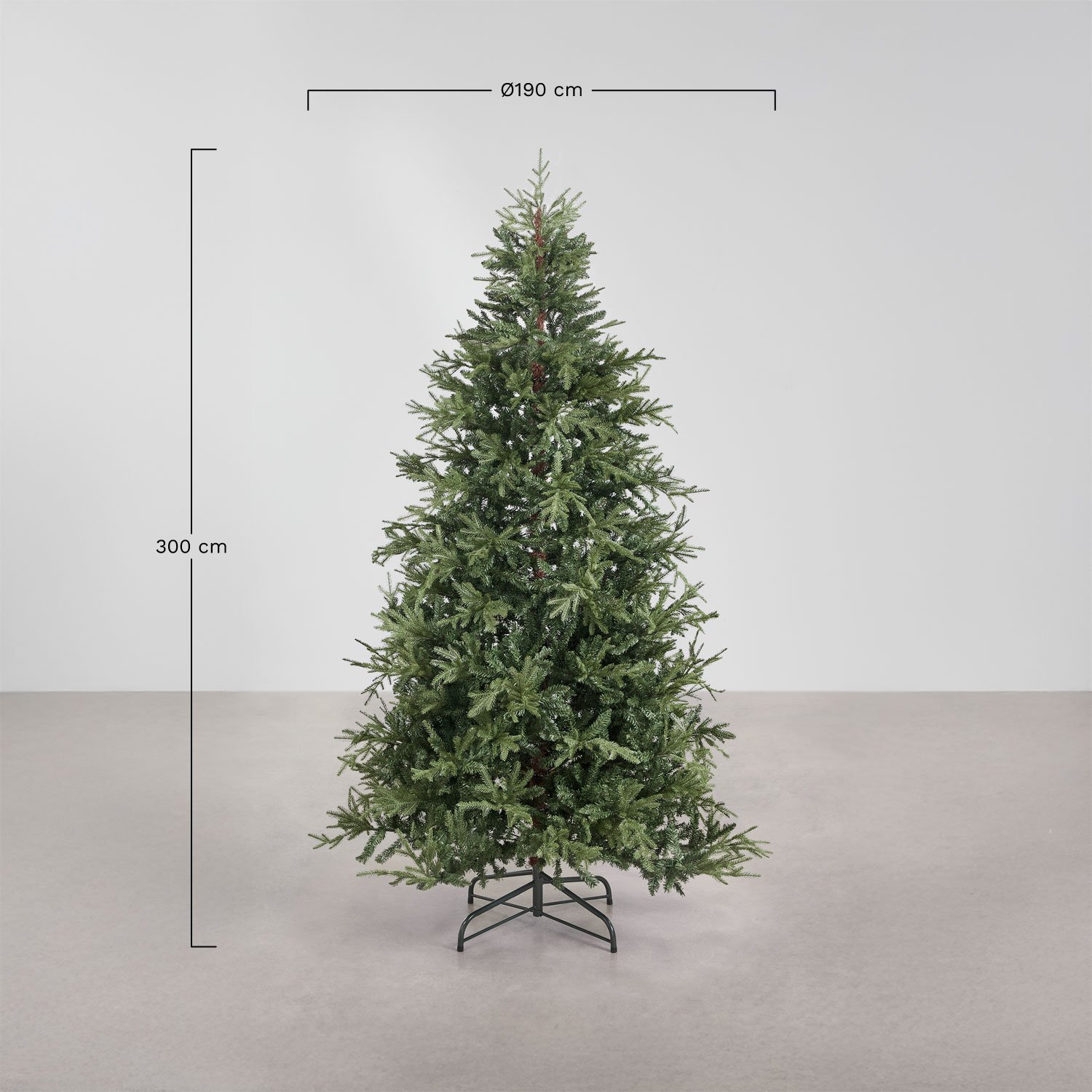 Sapin de Noël de Fiona, mesures