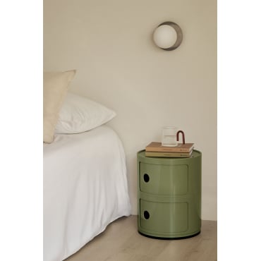 Table de chevet ronde avec étagères Babel