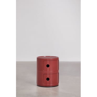 Lot de 2 tables de chevet rondes avec étagères Babel