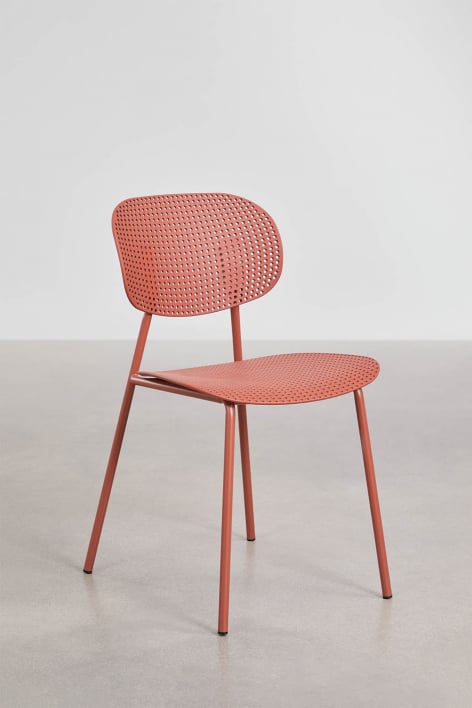 Chaise de jardin en polypropylène et fer Tupah - Terracota