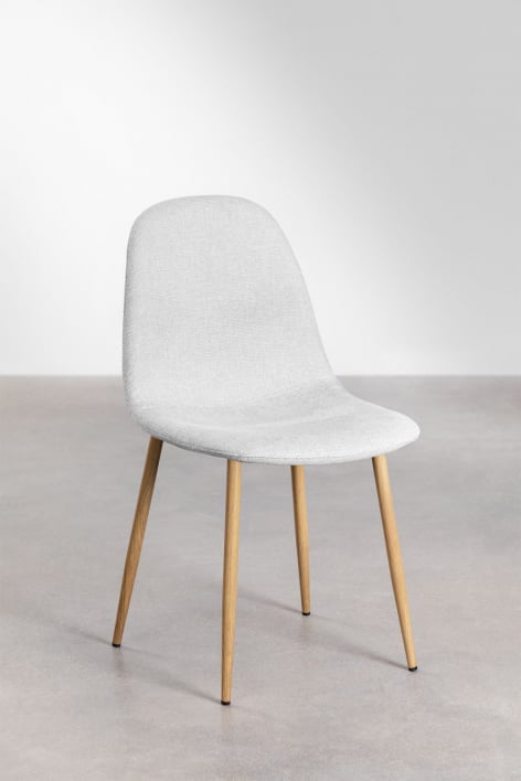 Chaise de salle à manger rembourrée Glamm - Bois naturel