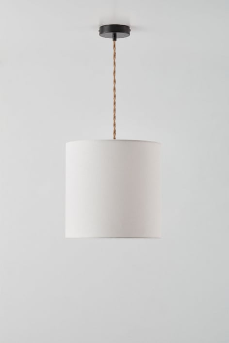 Suspension en tissu Arlina - Naturel- Noir