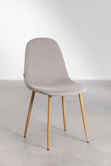 Pack de 4 chaises de salle à manger Glamm - Bois naturel