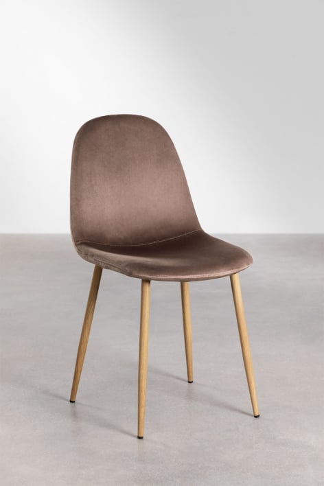 Pack de 4 chaises de salle à manger Glamm - Bois naturel