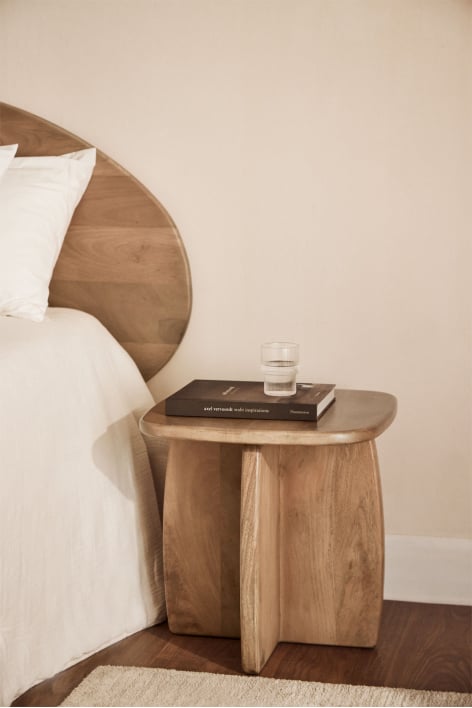 Table d'appoint Agathe en bois de manguier, 45x45 cm