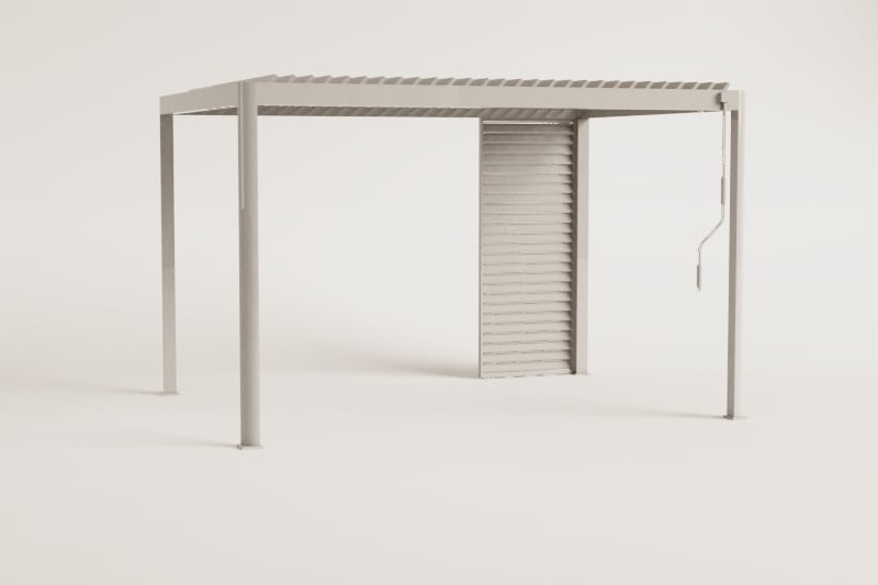 Pergola bioclimatique à lames avec panneau en aluminium Druvia