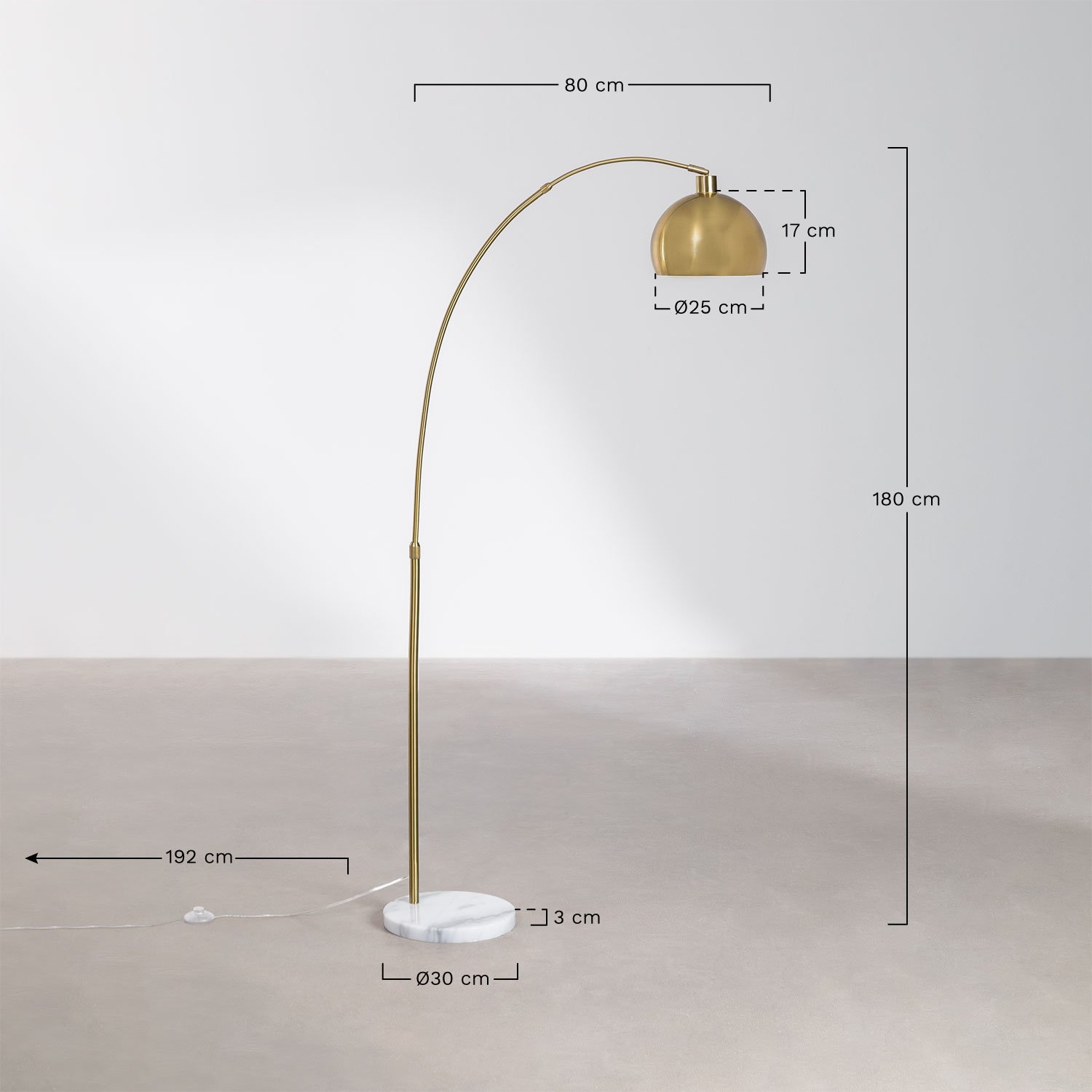 Lampadaire Diala      , mesures