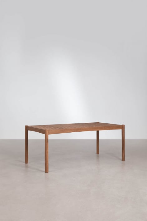 Table à manger rectangulaire en bois d'acacia Karvia - Brun Acacia