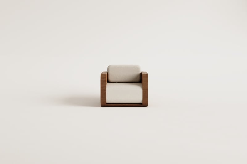 Fauteuil de jardin en bois d'acacia Noira