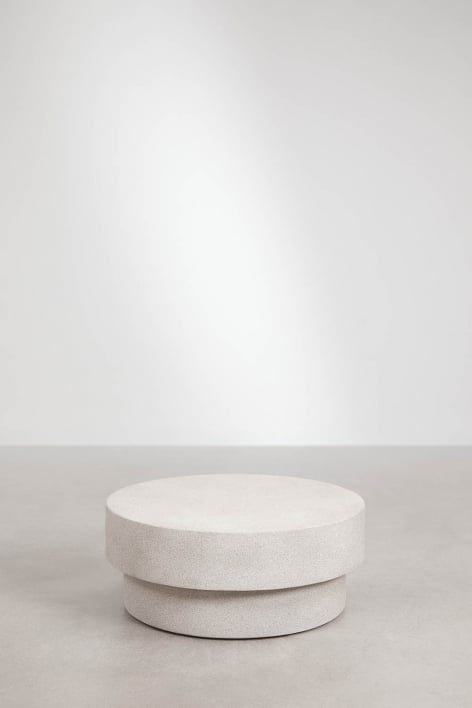 Table basse ronde en ciment Selara - Ø90 cm