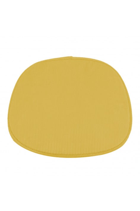 Coussin 41x34,5 cm pour chaise en velours côtelé Scand - Moutarde