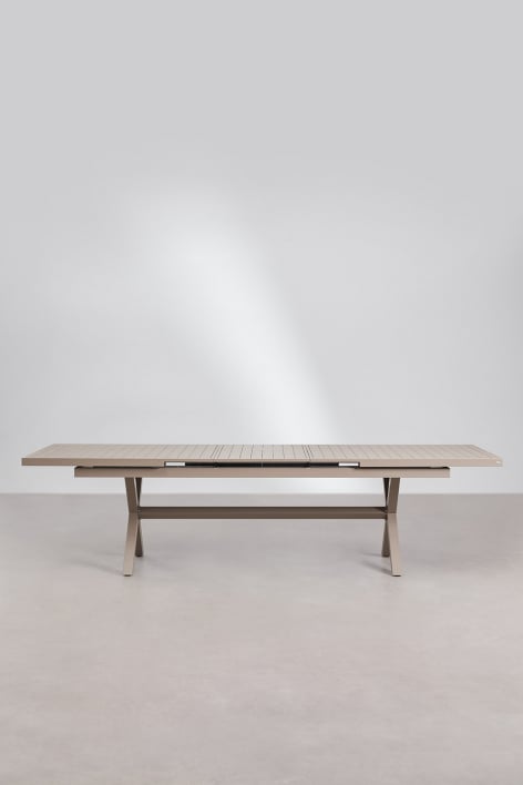 Table de salle à manger rectangulaire extensible en aluminium Karena