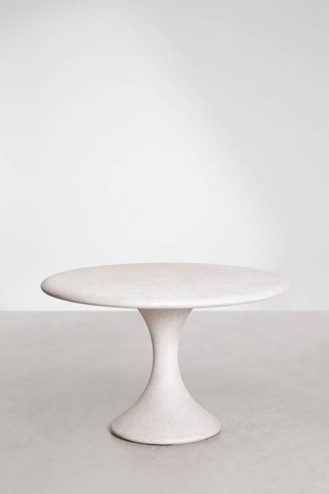 Table de jardin ronde Ø120 cm en ciment Eloria