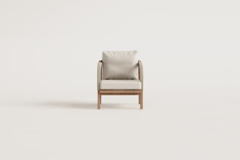Fauteuil en bois d'acacia Dubai