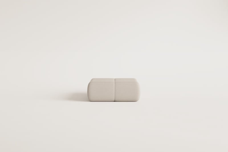 Pouf en bouclé emballé sous vide Kendall