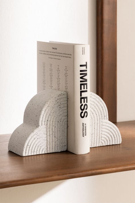 Set de 2 serre-livres en ciment Belzer