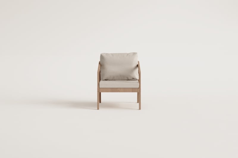 Fauteuil en bois d'acacia Kaela