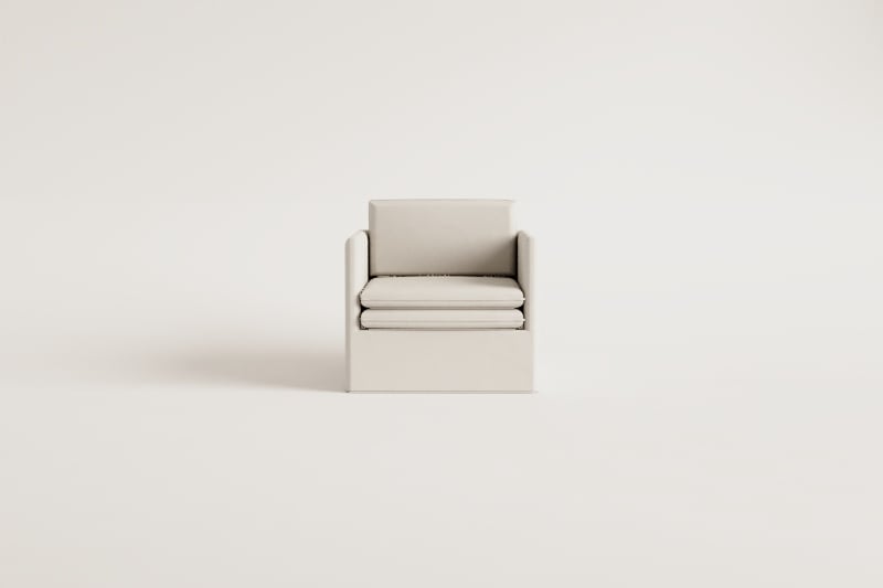 Fauteuil avec accoudoirs en lin et coton Grace