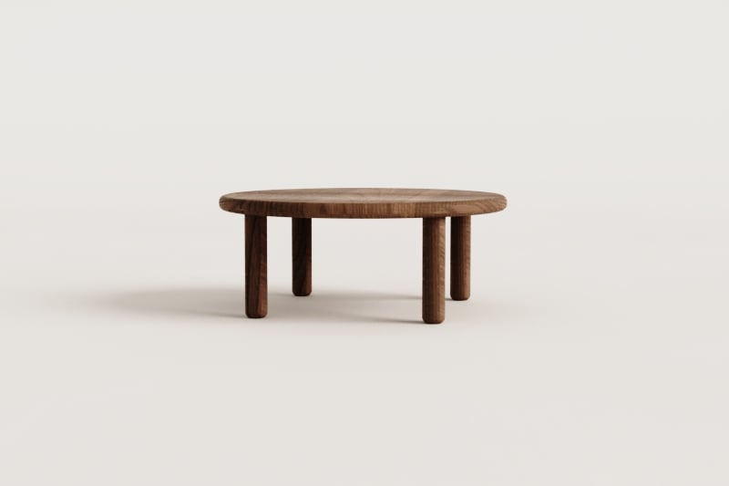 Table basse ronde en bois d'acacia Olivia