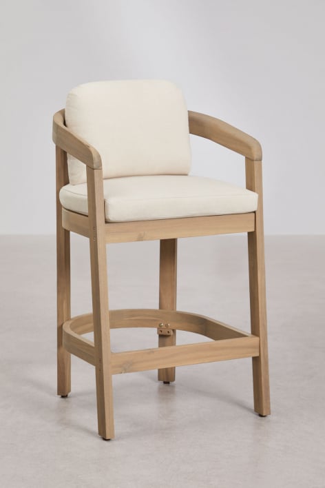 Tabouret haut en bois d'acacia Uleno - Acacia Marron Clair