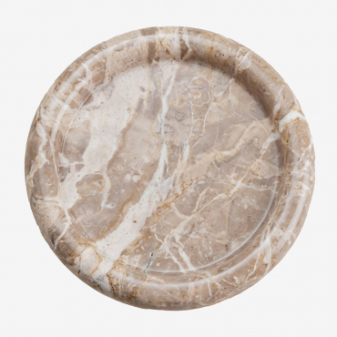 Vidé-poche Rond Ø20 Cm En Marbre Velmar Marbre Couleurs Naturelles - Sklum