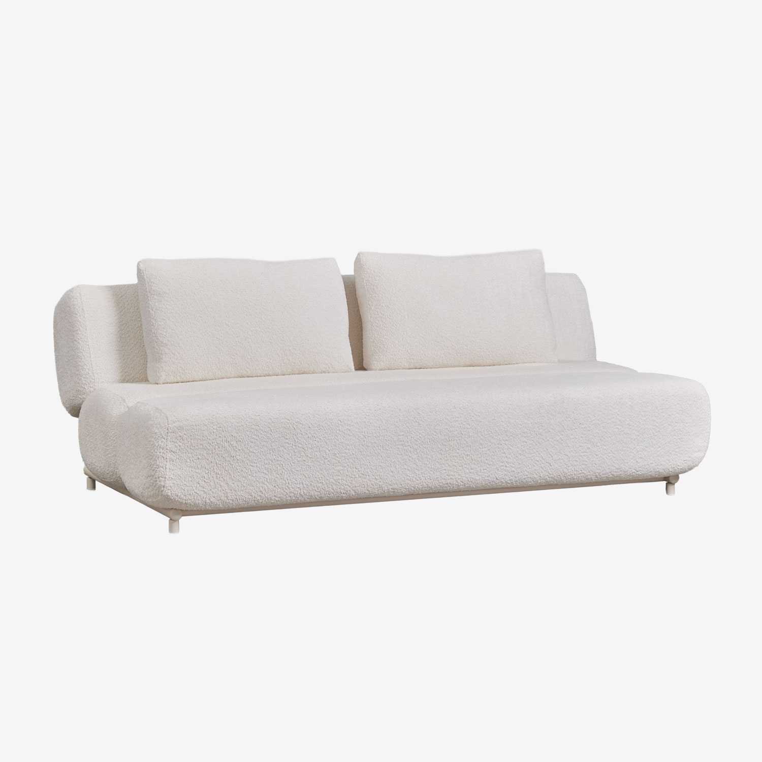 Canapé Miami Sklum : convertible bouclé blanc à prix cassé, mais à quel compromis ?
