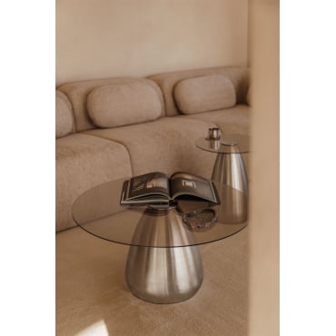 Plateau Rond En Verre Marinex - Santa Marina - Occasion (léger éclat)