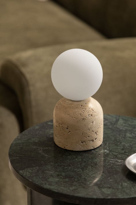 Lampe de table en pierre naturelle Tumkur