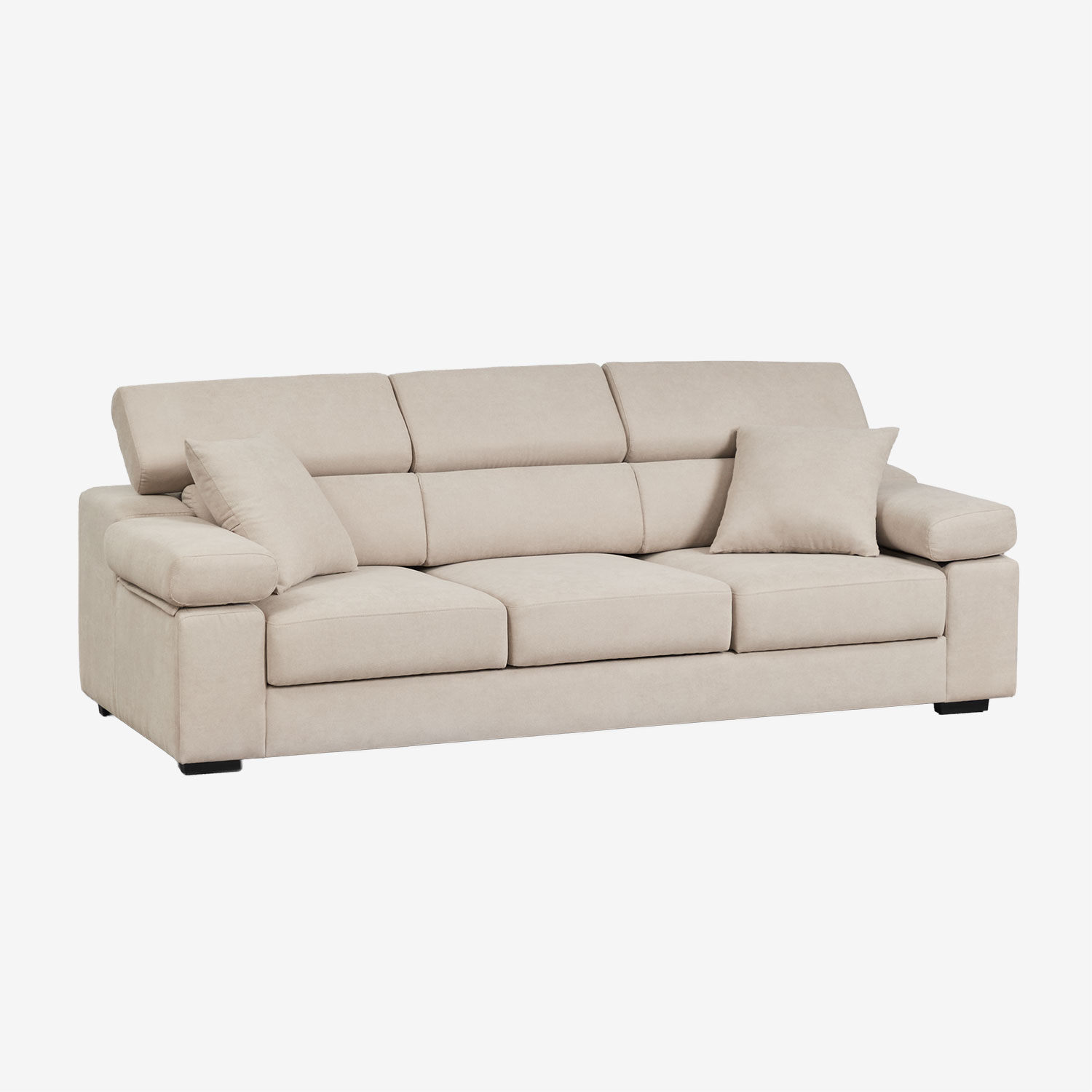 Canapé Aramis Sklum : test du tissu beige et de ses mécanismes au quotidien