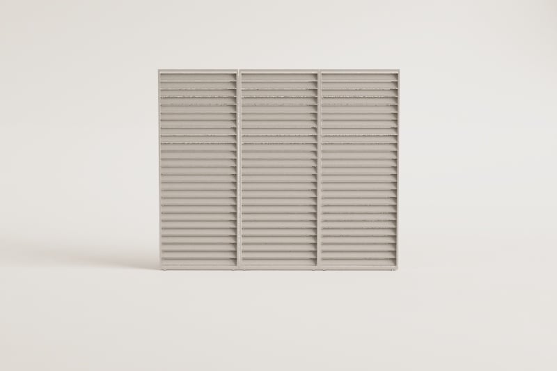 Pack de 3 panneaux latéraux pour pergola bioclimatique en aluminium avec lames Druvia