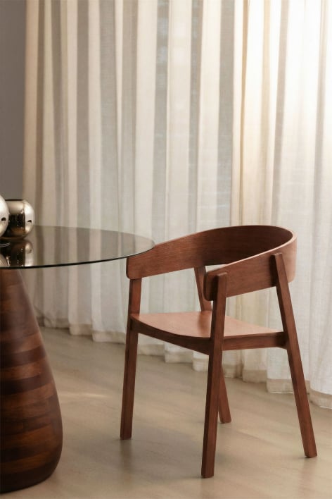 Chaise de salle à manger en bois Olsen - Bois Foncé