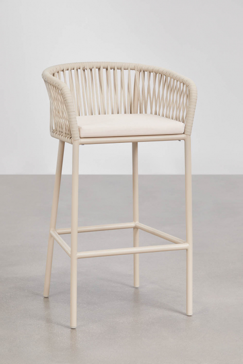 Tabouret de jardin haut Arhiza - Tapioca Beige
