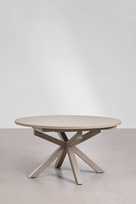 Table à manger extensible en aluminium Barces 145-200x145 cm