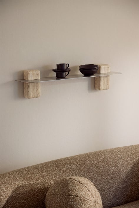 Étagère murale en acier inoxydable Serbian - Travertine