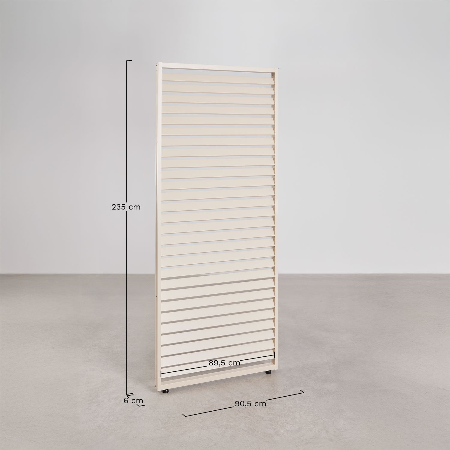 Panneau latéral pour pergola bioclimatique à lames en aluminium Druvia, mesures