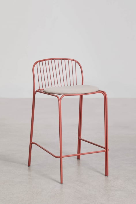 Pack de 2 tabourets de jardin hauts en acier Anerina