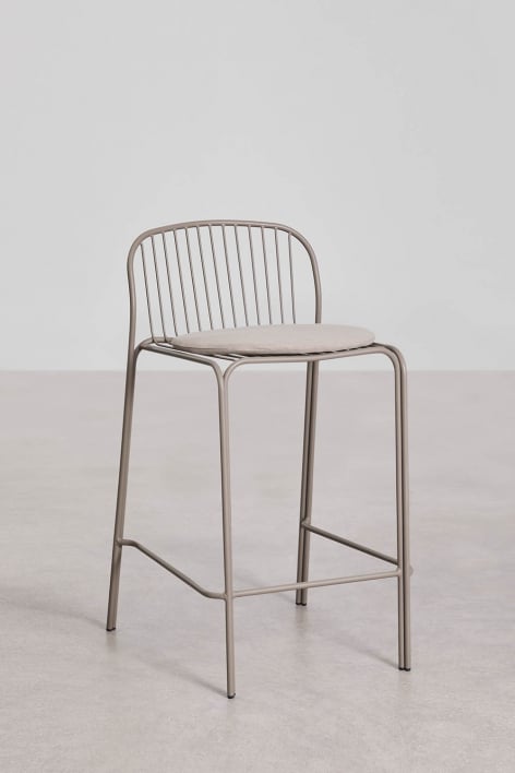 Tabouret haut en acier Anerina - Moka Brown