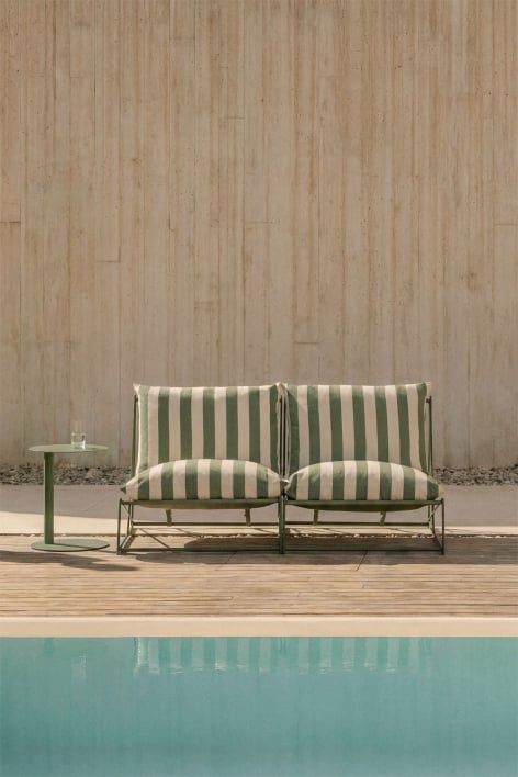 Canapé modulaire de jardin 2 pièces Amaro