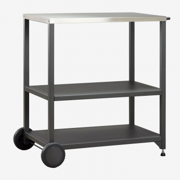 Chariot De Cuisine Modulaire D'extérieur En Acier Savona Gris Graphite - Sklum