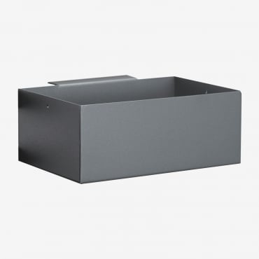 Panier De Rangement Modulaire Pour Cuisine Extérieure En Acier Savona Gris Graphite & 20 X 10 Cm - Sklum