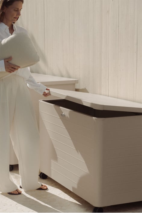 Coffre de rangement pour jardin en acier Forzan