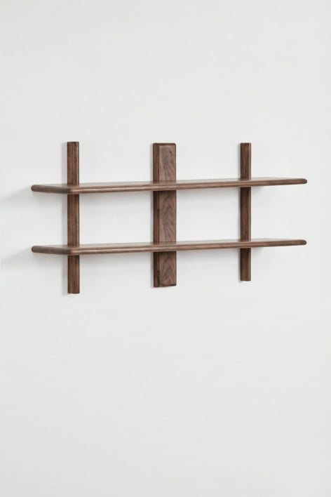 Étagère murale ↔︎120 cm en bois d'acacia Erisu - Brun Acacia foncé