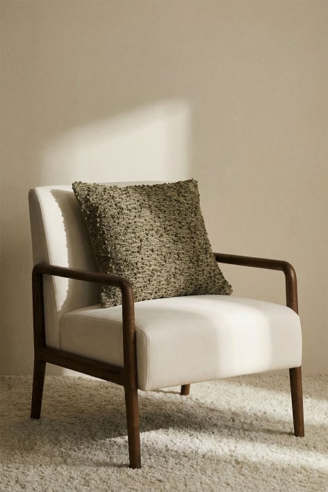 Coussin carré 45x45 cm en tissu bouclé Zanero