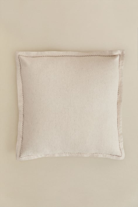 Coussin carré 40x40 cm en coton et lin Nisora